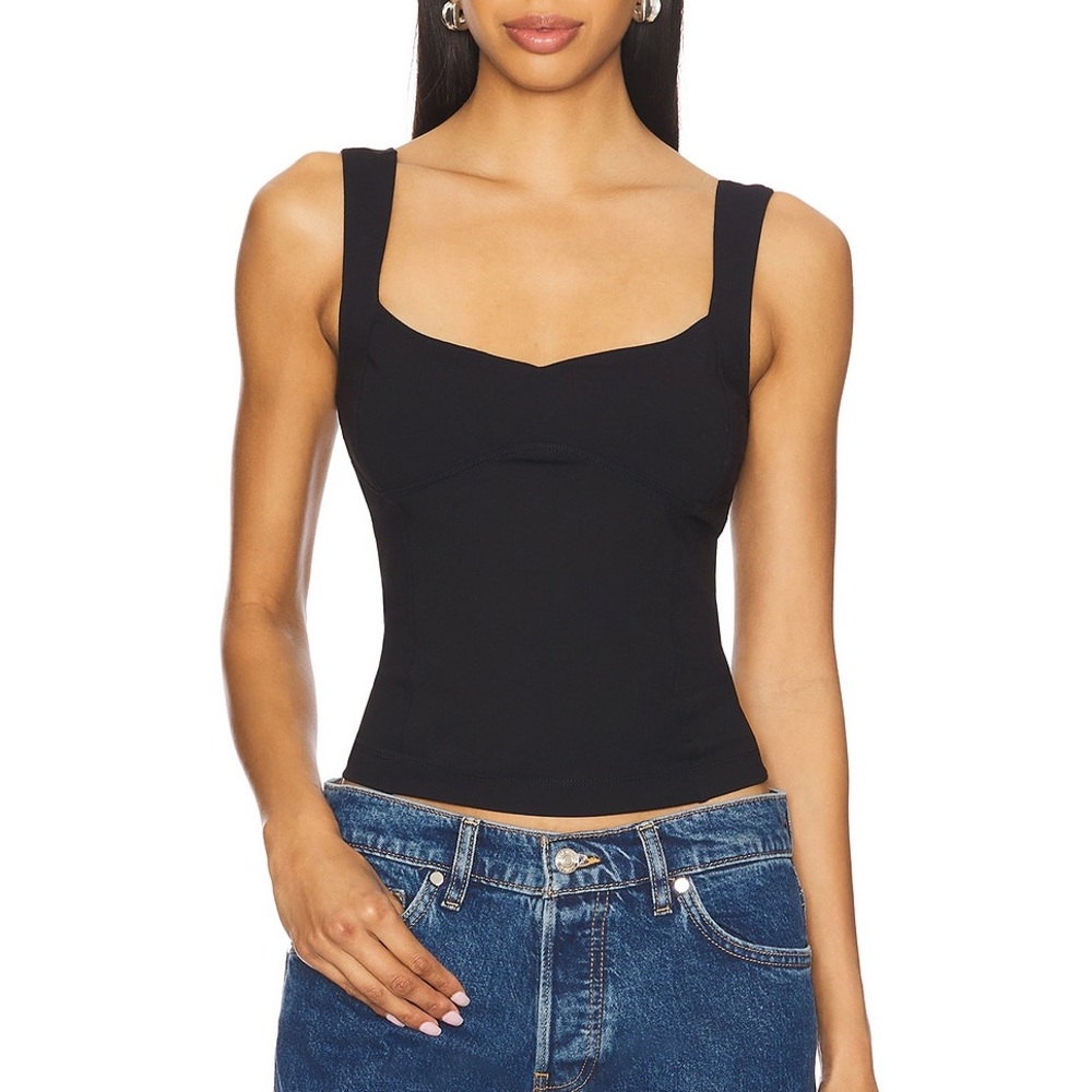 NWOT Free People Somewhere Sometime Cami/Tank Top in Black